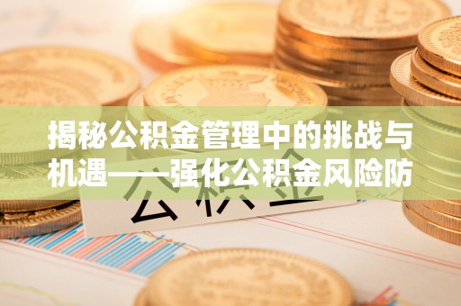 恩施揭秘公积金管理中的挑战与机遇——强化公积金风险防控的多维策略